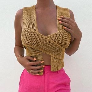 Tie Up Knitted Sweater